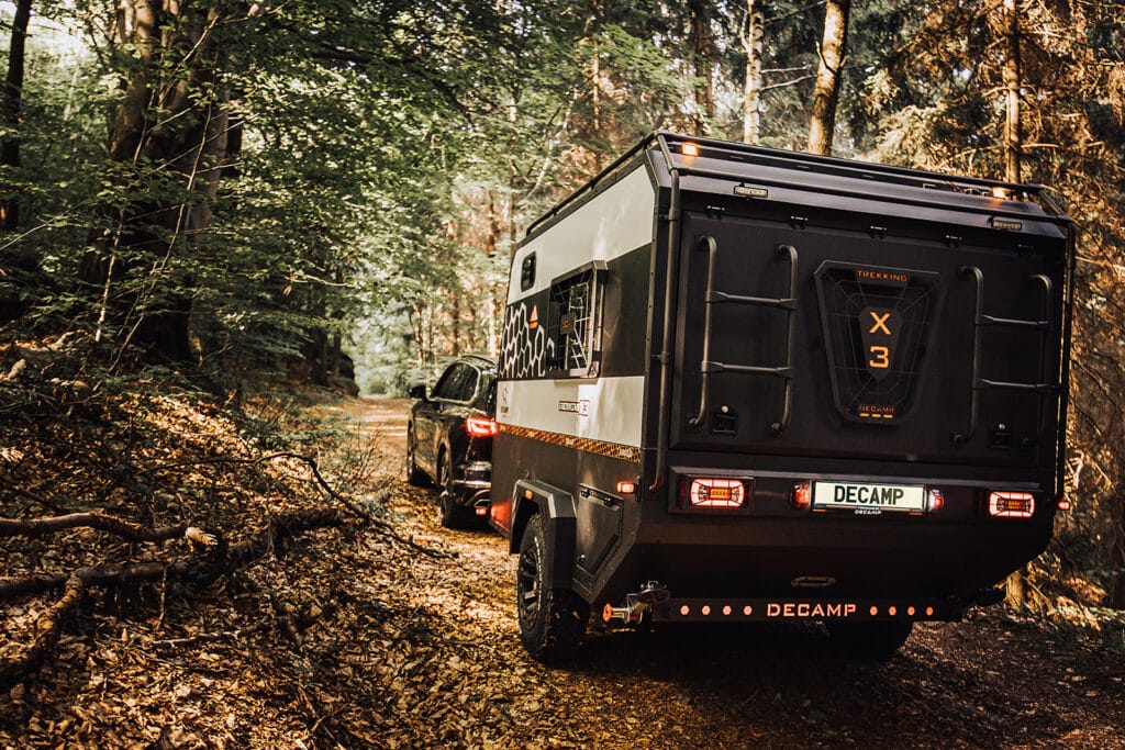 Decamp X3 Rückseite im Wald
